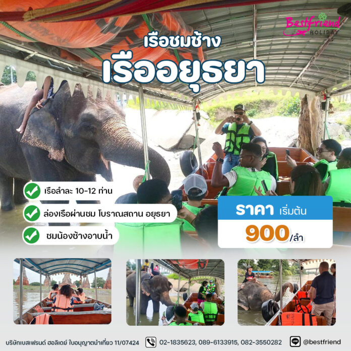 เรืออยุธยาดูช้าง