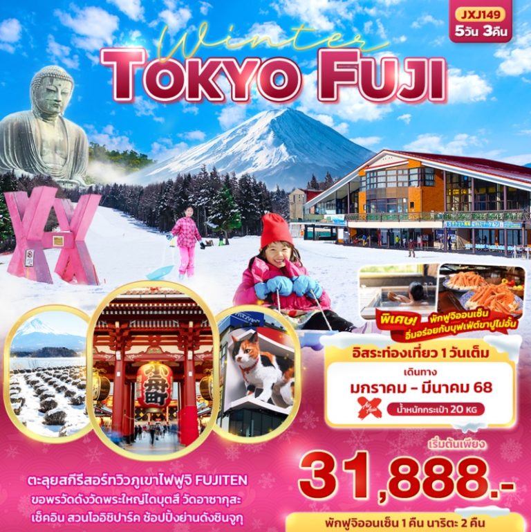 ทัวร์ญี่ปุ่น TOKYO FUJI  5 วัน 3 คืน