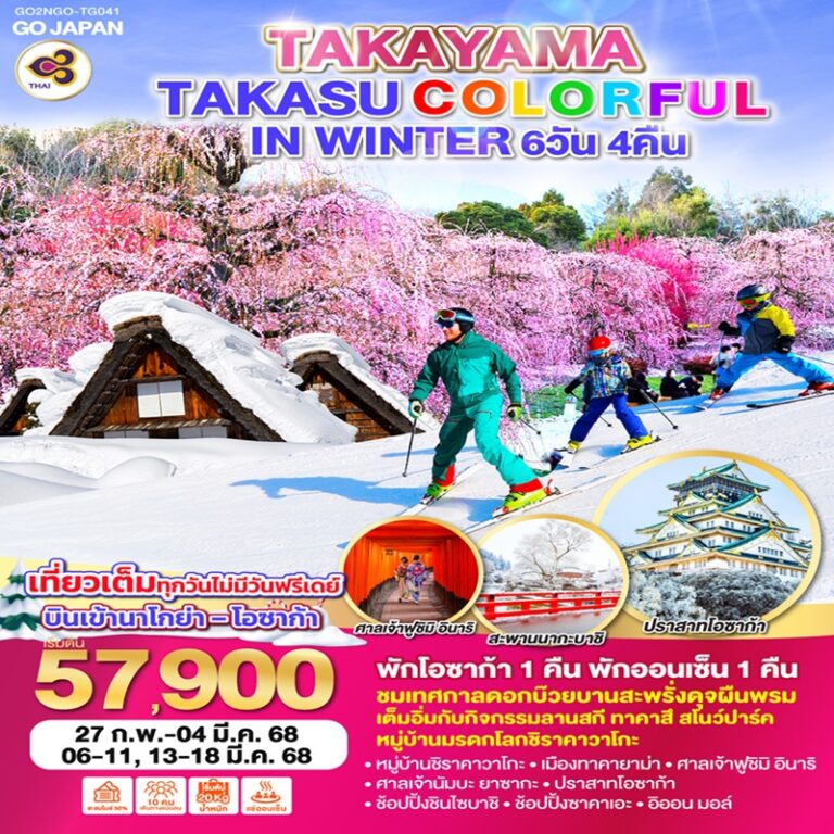 ทัวร์ญี่ปุ่น ทาคายาม่า นาโกย่า ชิราคาวาโกะ 6 วัน 4 คืน