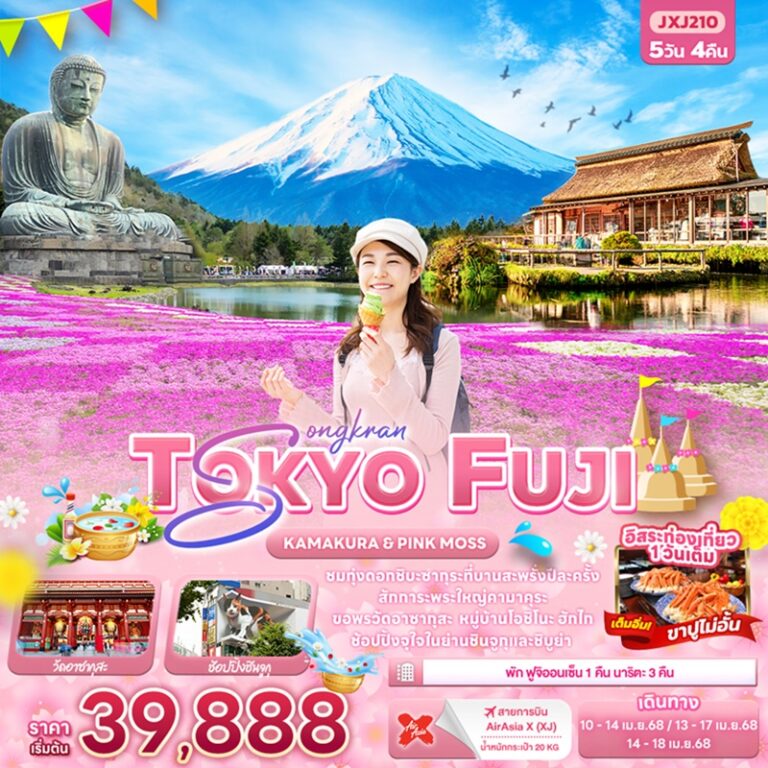 ทัวร์ญี่ปุ่น โตเกียว ฟูจิ 5 วัน 4 คืน