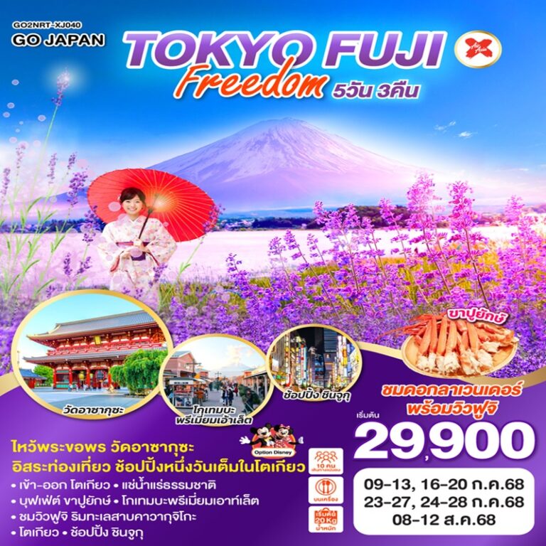 ทัวร์ญี่ปุ่น โตเกียว ฟูจิ  5 วัน 3 คืน
