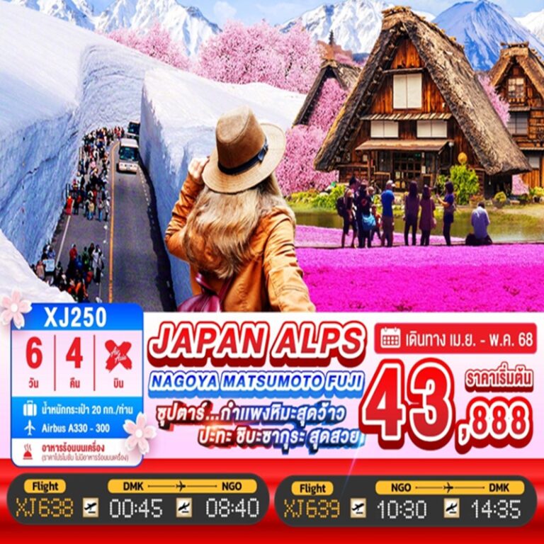 ทัวร์ญี่ปุ่น นาโกย่า มัตสึโมโตะ ฟูจิ 6 วัน 4 คืน