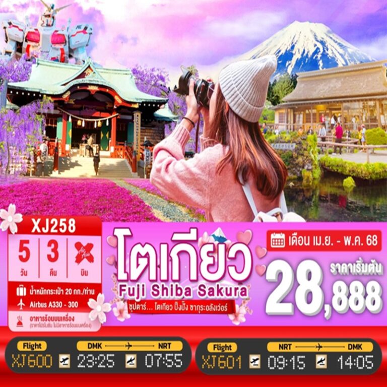 ทัวร์ญี่ปุ่น โตเกียว ฟูจิ 5 วัน 3 คืน