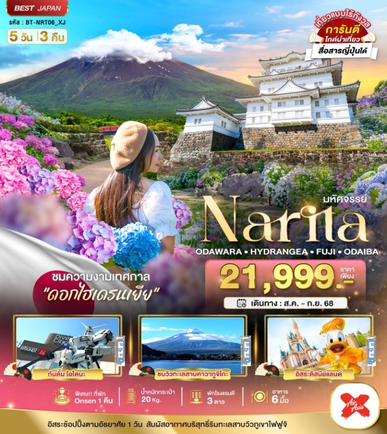 ทัวร์ญี่ปุ่น นาริตะ 5 วัน 3 คืน