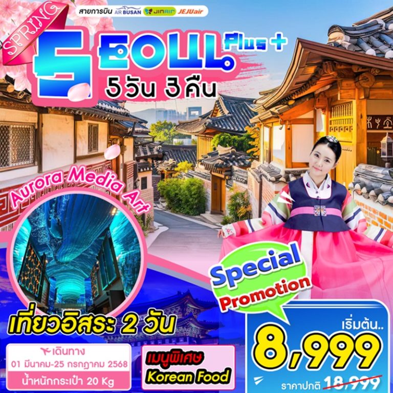 ทัวร์เกาหลี โซล 5 วัน 3 คืน