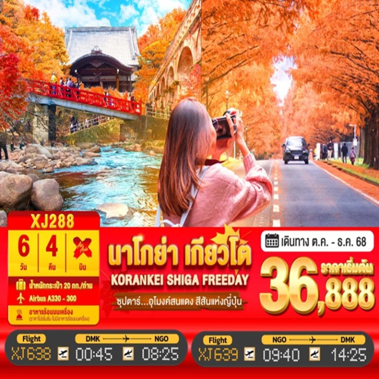 ทัวร์ญี่ปุ่น นาโกย่า เกียวโต 6 วัน 4 คืน