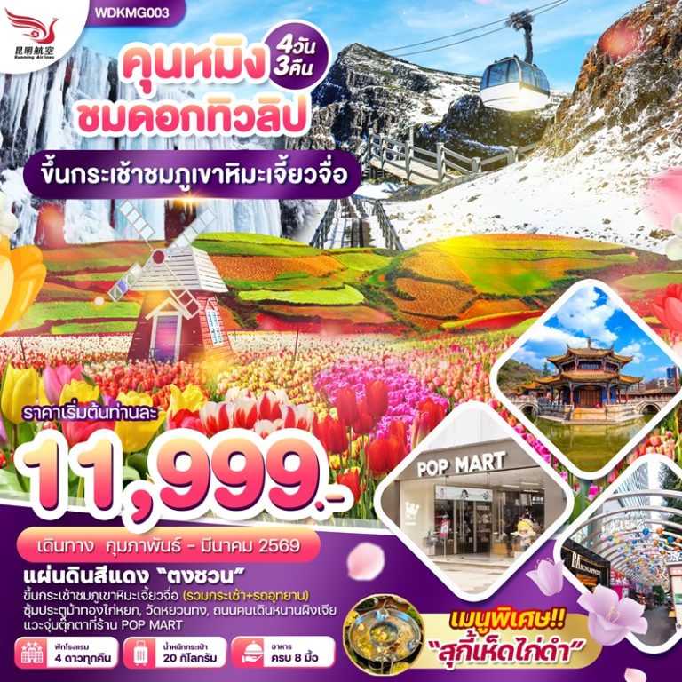 ทัวร์จีน คุนหมิง 4 วัน 3 คืน