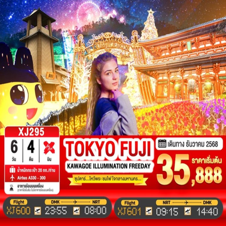 ทัวร์ญี่ปุ่น โตเกียว ฟูจิ 6 วัน 4 คืน
